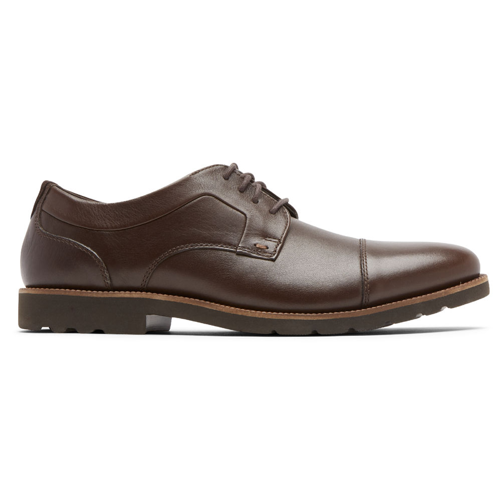 Rockport Oxfords For Mens Dark Brown - Sharp & Ready 2 Cap Toe - LD1387625